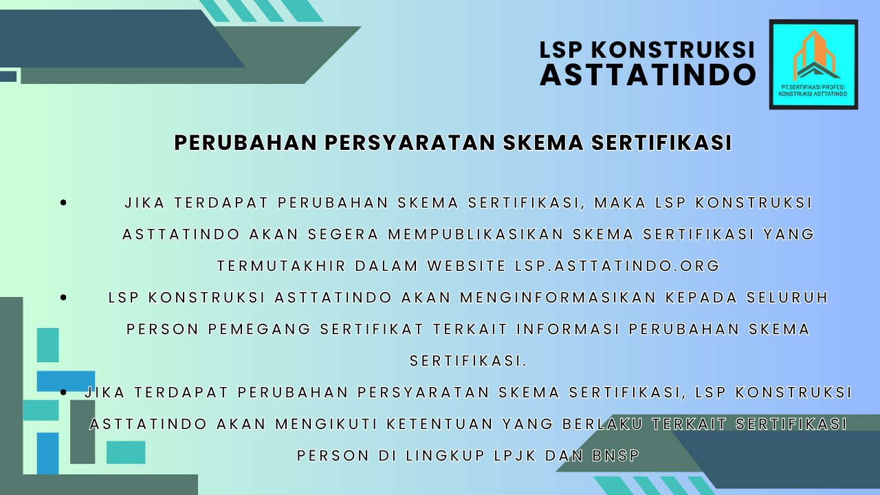 Perubahan persyaratan skema sertifikasi